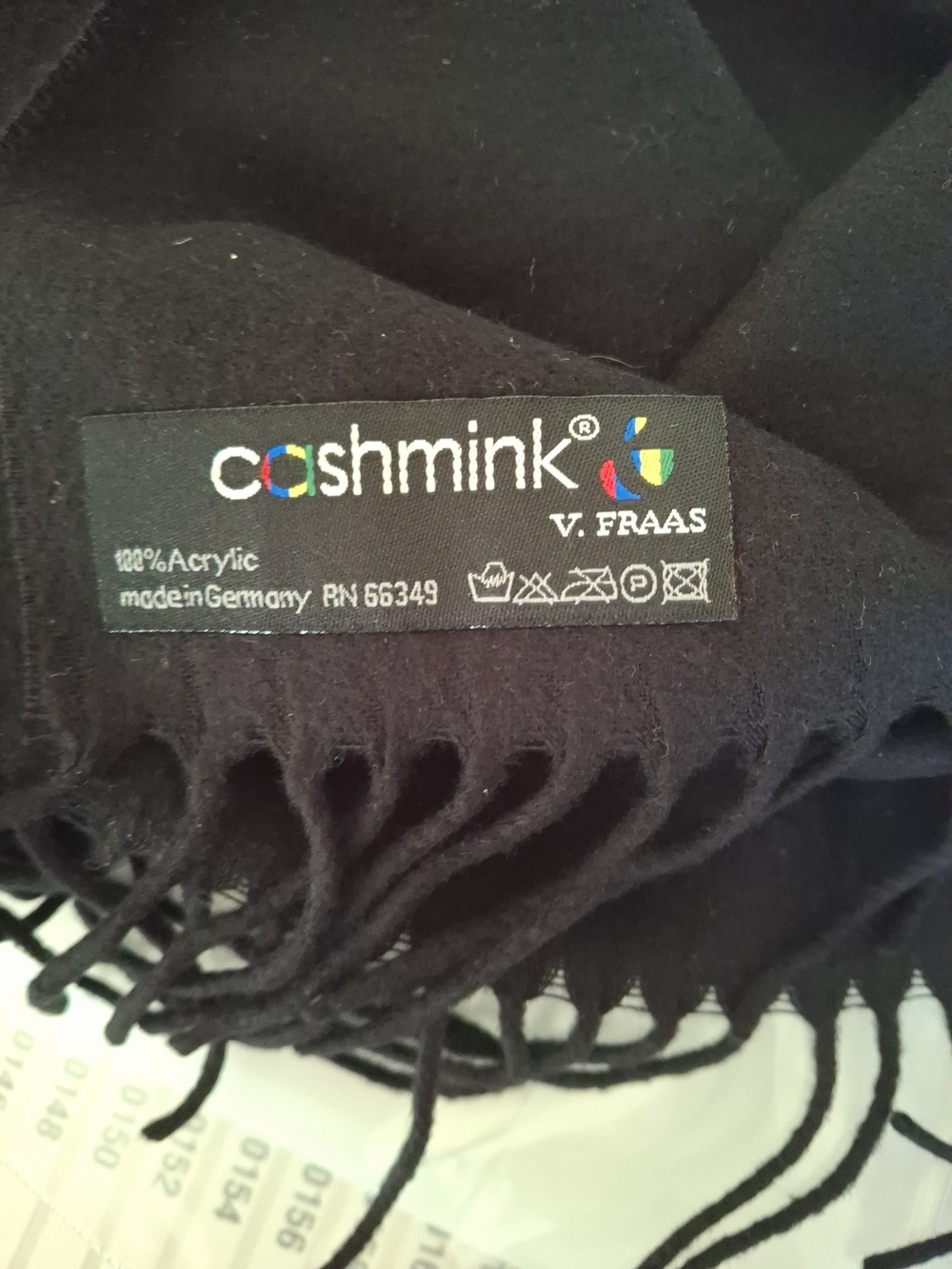 V. FRAAS Black Cashmink Scarf Wrap